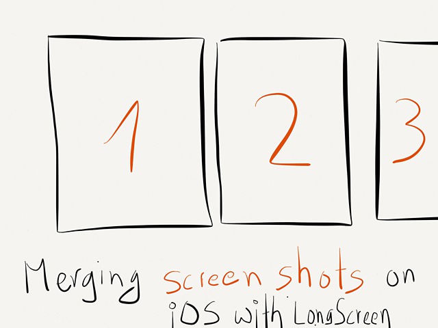 Merging screen shots on iOS with LongScreen → via @_patrickwelker