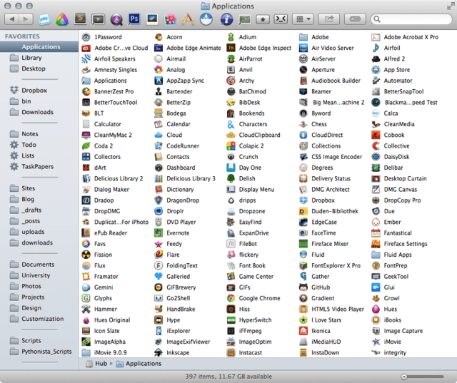 applications folder