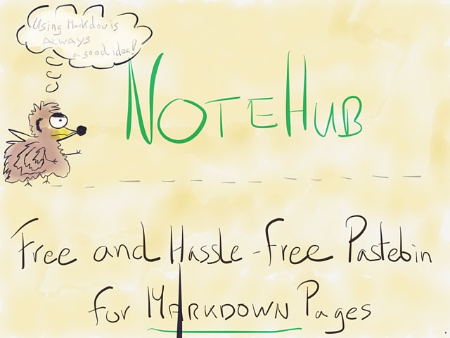 NoteHub – Pastebin with Markdown → via @_patrickwelker